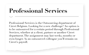 Professional Services: “The best kept secret van Circet”